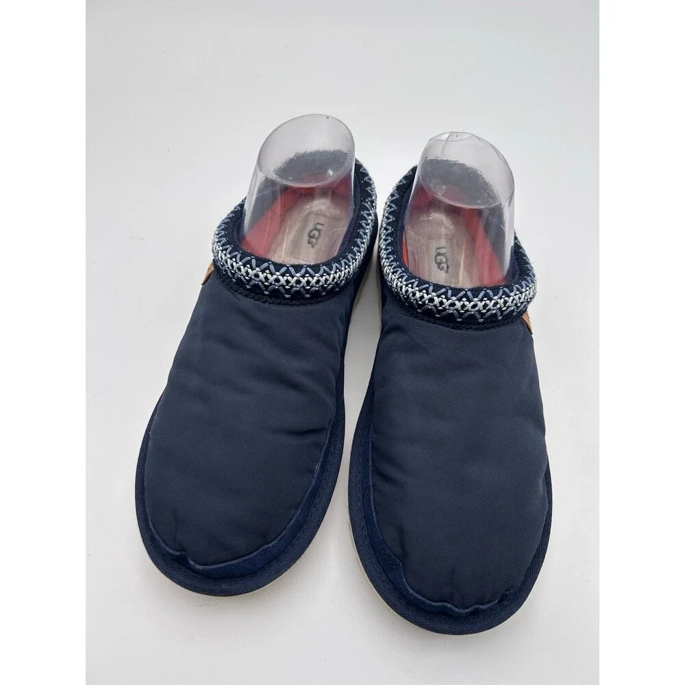 MENS 8 BOMBER NAVY UGG TASMAN MLT MILITARY PUFFER LOAFERS SLIPPERS 1102429